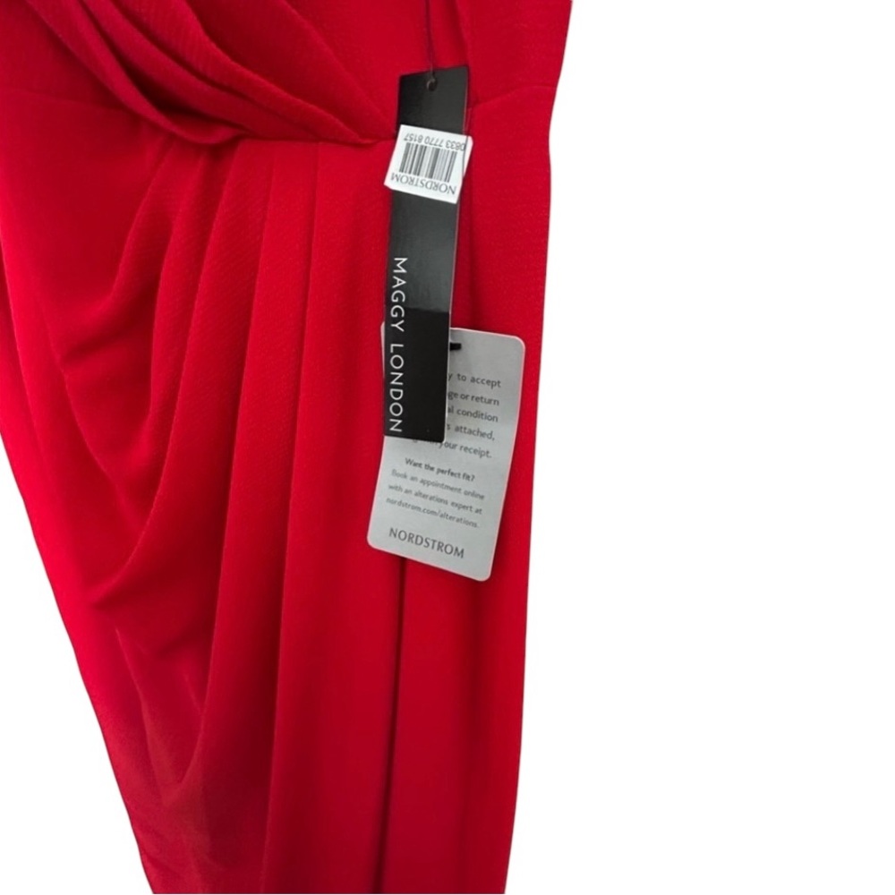 •NWT Maggy London Red Cocktail Dress Sz 8 - Picture 8 of 9